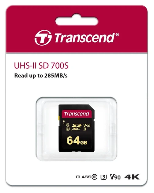 Карта памяти Transcend SD 64GB C10 UHS-II U3 R285/W220MB/s 4K - изображение 2