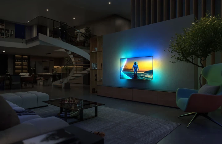 Телевизор Philips 55OLED820/12 OLED 4K 144 Гц 55" Черный Ambilight - изображение 6