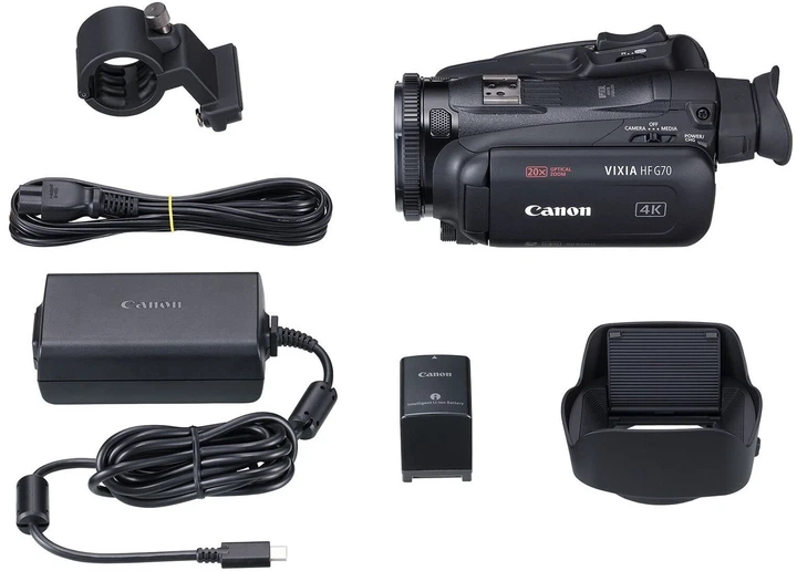 Цифрова відеокамера Canon Legria HF G70 4K 20x зум 3,5" чорна - зображення 2