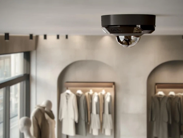 IP-Камера проводная Ajax DomeCam Mini HL black, 5 Мп, 4 мм, гибридная подсветка IR 15 м, белый LED 15 м, Poe, True WDR, IP 65, ИК 15 м, аудио, угол обзора 75° до 85°, мини купольная, черная. - изображение 5