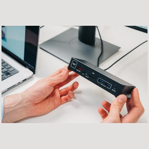 Док-станция Verbatim Pro 15в1 2xHDMI/1xRJ45/4xUSB-A/4xUSB-C/1xSD/1xmicroSD/1xAudio/1xDisplayPort Grey (32171) - изображение 5