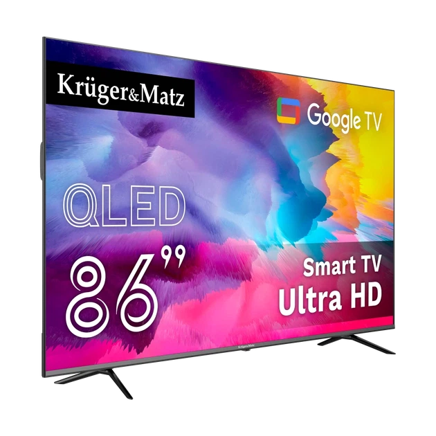 Телевизор Krüger&Matz 86" QLED UHD Smart DVB-T2/S2 H.265 (KM0286UHD-G2) - Фото 2 Телевизор Krüger&Matz 86" QLED UHD Smart DVB-T2/S2 H.265 (KM0286UHD-G2) - изображение 2