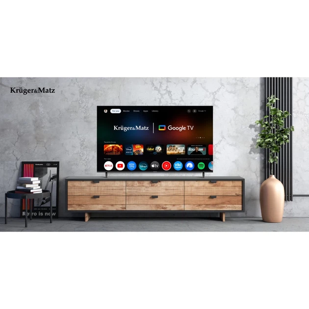 Телевизор Krüger&Matz 50" UHD Google TV 5.0 DVB-T2/T/C H.265 HEVC (KM0250UHD-G) - изображение 7