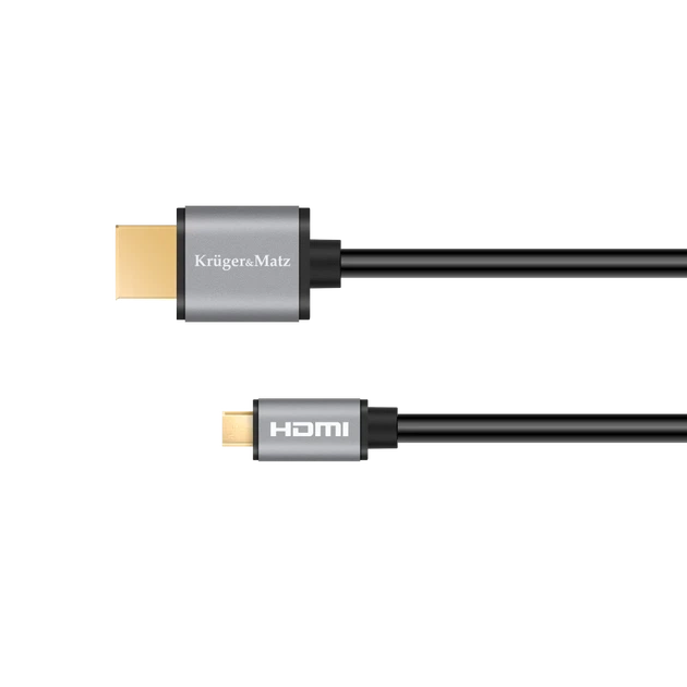 Кабель HDMI - micro HDMI 1.8m Krüger&Matz Basic (KM1238) - Фото 1 Кабель HDMI - micro HDMI 1.8m Krüger&Matz Basic (KM1238) - изображение 1