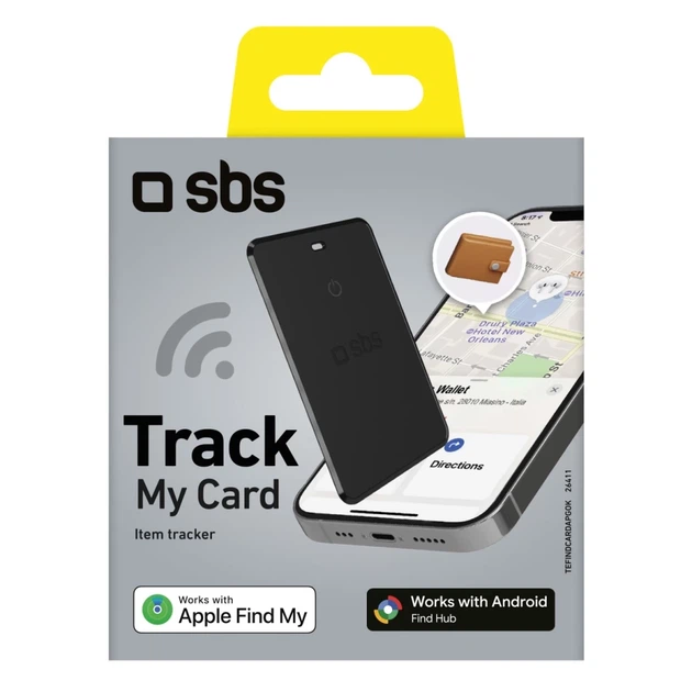 Трекер SBS Track My Card ультратонкий універсальний iOS Android Black (8018417526411) - Фото 2 Трекер SBS Track My Card ультратонкий універсальний iOS Android Black (8018417526411) - зображення 2