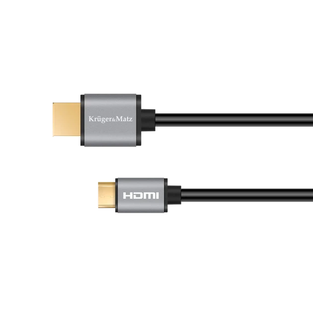 Кабель HDMI - mini HDMI 1.8m Krüger&Matz Basic (KM1237) - Фото 1 Кабель HDMI - mini HDMI 1.8m Krüger&Matz Basic (KM1237) - изображение 1