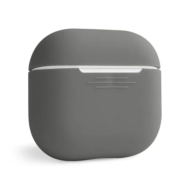Силиконовый чехол для Apple AirPods 4 Slim с карабином серый Lavender Grey - изображение 2
