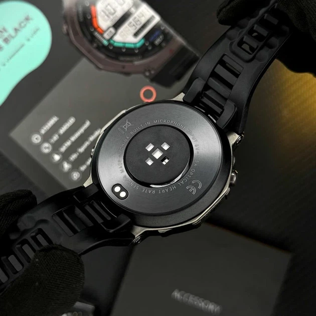 Тактические смарт-часы Modfit Titan Force GPS Black AMOLED стальной корпус Bluetooth-звонки - Фото 6 Тактические смарт-часы Modfit Titan Force GPS Black AMOLED стальной корпус Bluetooth-звонки - изображение 6