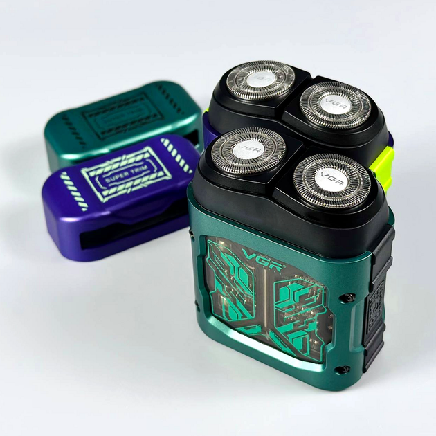 Электробритва роторная 8000 RPM IPX6 VGR V-344 Зеленый - изображение 6