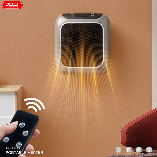 Тепловентилятор 400W для обогрева XO CF17 серый - Фото 8 Тепловентилятор 400W для обогрева XO CF17 серый - изображение 8