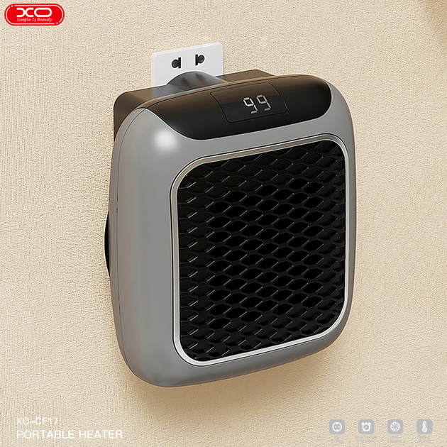 Тепловентилятор 400W для обогрева XO CF17 серый - Фото 9 Тепловентилятор 400W для обогрева XO CF17 серый - изображение 9
