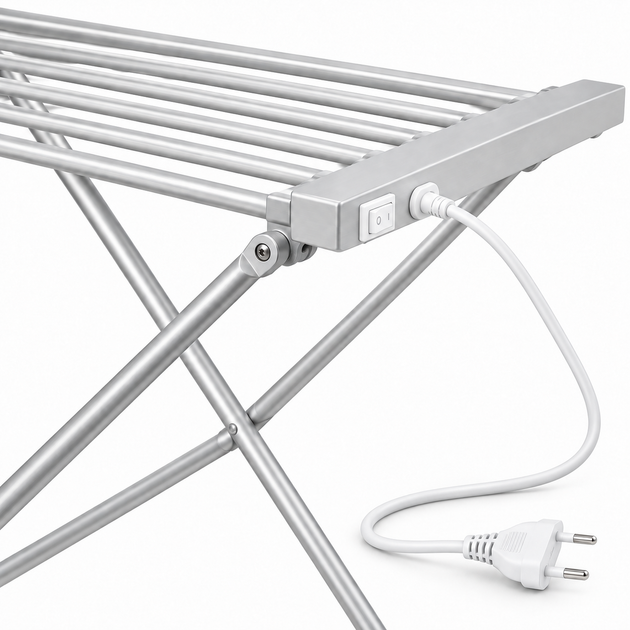 Электросушилка для белья напольная ZERIX Comfort EDC-5293-SILVER 120 Вт серебристая ZX6216 - изображение 2