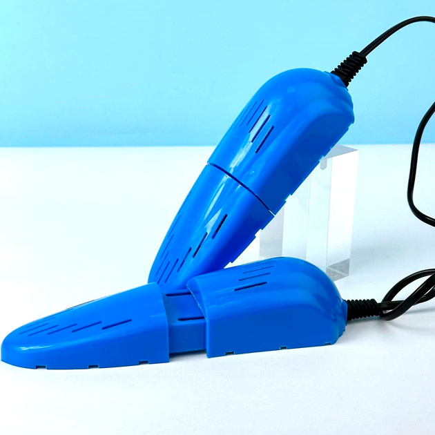 Сушилка для обуви раздвижная от розетки гарантией 3 месяца Shoes Dryer Blue синяя - изображение 3
