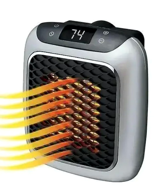 Мини-электрообогреватель 800 Вт с пультом управления и LED дисплеем Handy Heater Turbo серый - изображение 8