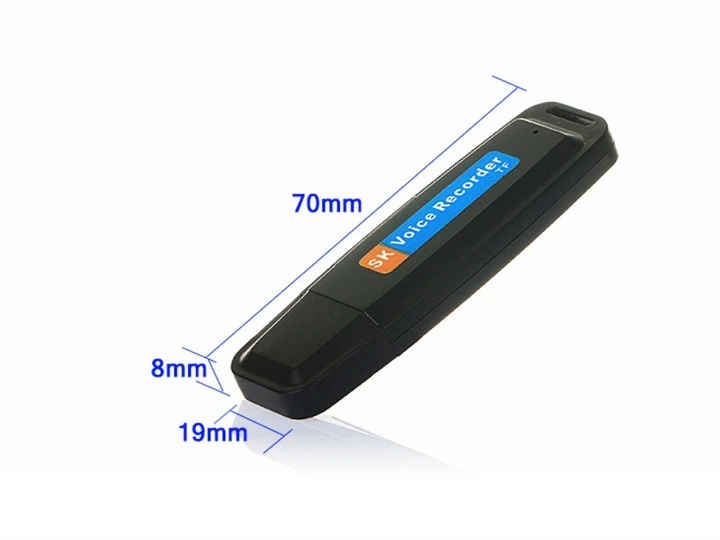 Диктофон BauTech Цифровий Micro SD Mp3 USB 8GB Чорний - изображение 2