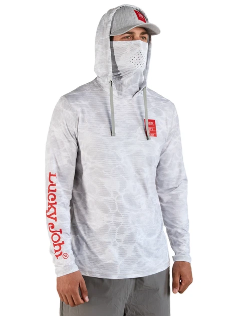 Джемпер с капюшоном Lucky John Sun Pro Hoodie Gray быстросохнущий 04 р. XL - изображение 3