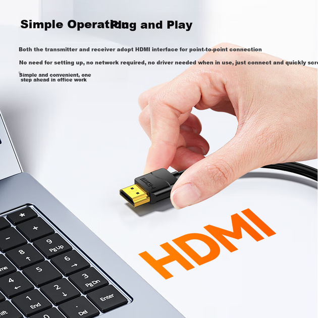 SAMZHE Беспроводное устройство для зеркального отображения экрана, HDMI, инструмент для демонстрации экрана в офисе и на предприятиях, совместимый с ноутбуками для подключения к телевизорам, мониторам и проекторам, дальность передачи 50 метров. - изображение 5