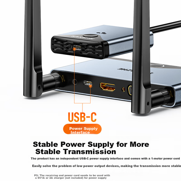 SAMZHE Беспроводное устройство для зеркального отображения экрана, HDMI, инструмент для демонстрации экрана в офисе и на предприятиях, совместимый с ноутбуками для подключения к телевизорам, мониторам и проекторам, дальность передачи 50 метров. - изображение 7
