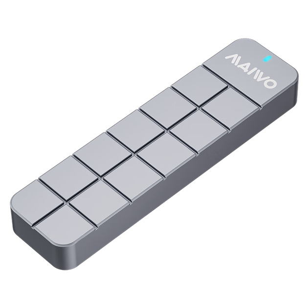 Корпус для SSD-накопичувача MAIWO K1742P M.2 NVMe, портативний корпус для жорсткого диска 10 Гбіт/с, інтерфейс Type-C, сумісний з ноутбуками та телефонами, зовнішній корпус для SSD на 16 ГБ, повністю алюмінієвий корпус - зображення 10