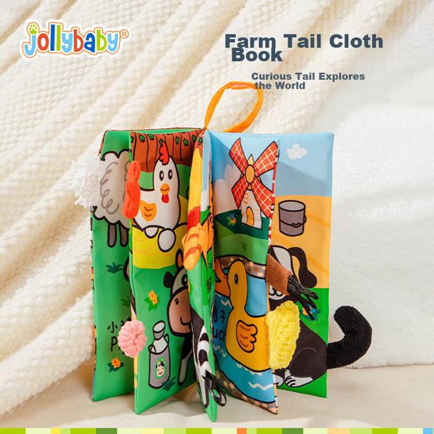 Подарочный набор для раннего развития Jollybaby Baby Cloth Book Early Education Toy Gift Box для детей от 0 до 1 года, подарок в стиле «Полнолуние», набор для обучения новорожденных. - Фото 8 Подарочный набор для раннего развития Jollybaby Baby Cloth Book Early Education Toy Gift Box для детей от 0 до 1 года, подарок в стиле «Полнолуние», набор для обучения новорожденных. - изображение 8