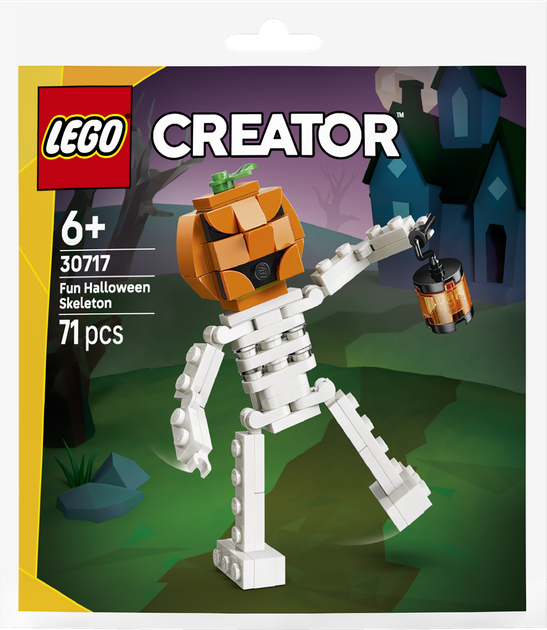 Конструктор LEGO Creator Веселий геловінський скелет 71 деталь (30717) - Фото 1 Конструктор LEGO Creator Веселий геловінський скелет 71 деталь (30717) - зображення 1