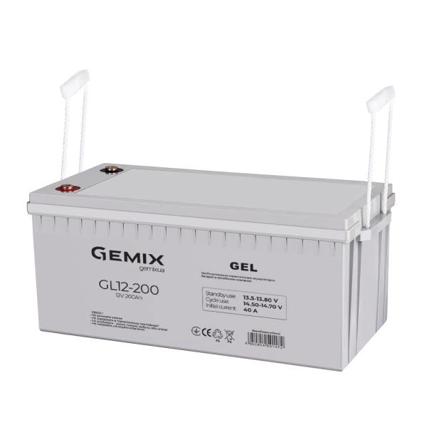 Батарея до ДБЖ Gemix GEL 200Ah-12V - Фото 2 Батарея до ДБЖ Gemix GEL 200Ah-12V - изображение 2