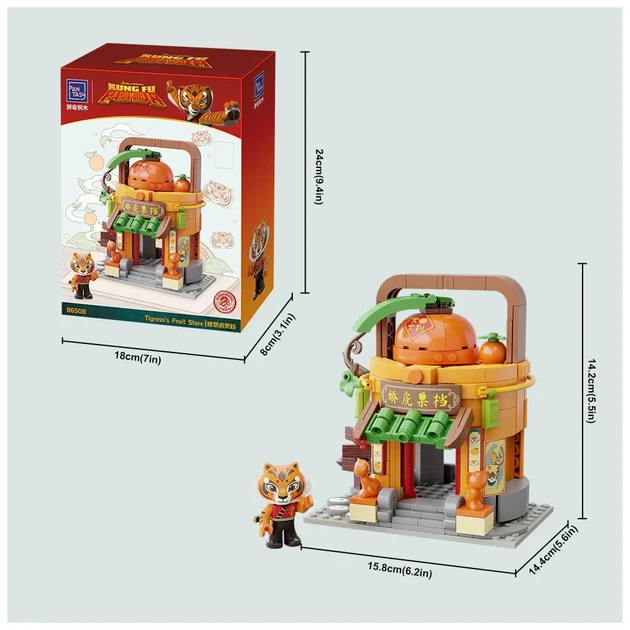 Конструктор Pantasy Kung Fu Panda Кунгфу Панда Мини Вид на улицу - Фруктовая лавка Тигрицы (86508) - Фото 5 Конструктор Pantasy Kung Fu Panda Кунгфу Панда Мини Вид на улицу - Фруктовая лавка Тигрицы (86508) - изображение 5