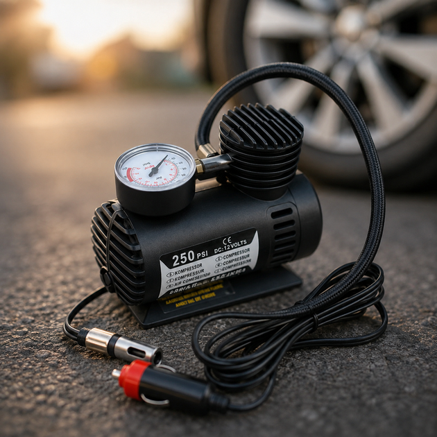 Автомобільний компресор Air Pump Ji030 12V для шин електричний від прикурювача (2016041) - Фото 4 Автомобільний компресор Air Pump Ji030 12V для шин електричний від прикурювача (2016041) - изображение 4
