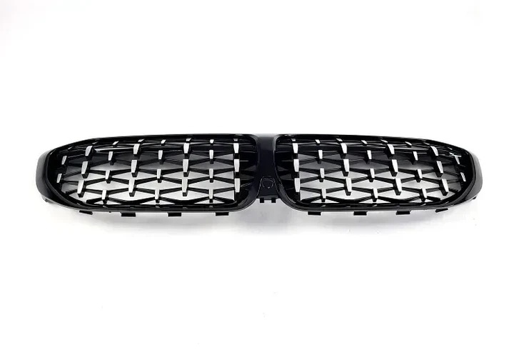 Ніздрі решітки радіатора переднього бампера BMW 3 G20 / G21 2018-2023 Diamond Black + chrome - зображення 3