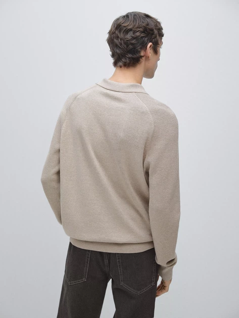 Чоловічий светр Massimo Dutti L бежевий - Фото 2 Чоловічий светр Massimo Dutti L бежевий - изображение 2