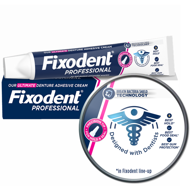 Крем-адгезив Fixodent Professional 51 г для фиксации зубных протезов Фиксодент Профешнл с надежной фиксацией, защитой десен и пищевым барьером - Фото 3 Крем-адгезив Fixodent Professional 51 г для фиксации зубных протезов Фиксодент Профешнл с надежной фиксацией, защитой десен и пищевым барьером - изображение 3