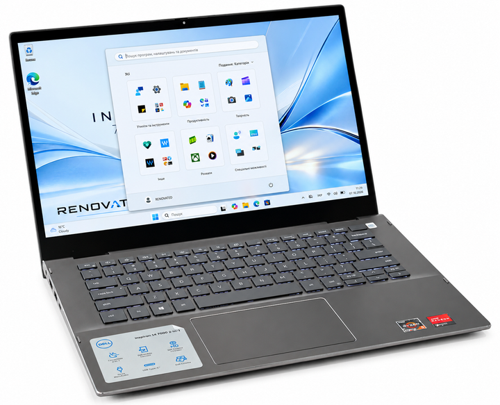 Ноутбук Dell Inspiron 7405 2in1 Ryzen 5 4500U 8GB DDR4 NVMe 256GB 14" Full HD Touch Сірий Б/У - Фото 2 Ноутбук Dell Inspiron 7405 2in1 Ryzen 5 4500U 8GB DDR4 NVMe 256GB 14" Full HD Touch Сірий Б/У - зображення 2