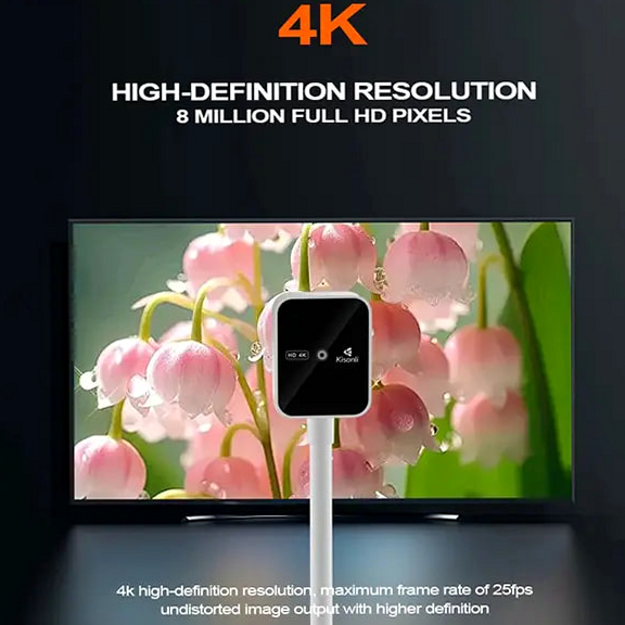 Вебкамера 4K з автофокусуванням вбудованим мікрофоном USB Kisonli D1 біла - зображення 7