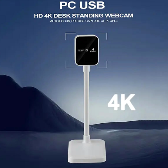 Вебкамера 4K з автофокусуванням вбудованим мікрофоном USB Kisonli D1 біла - зображення 10
