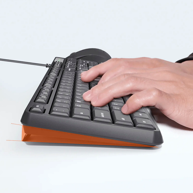 Клавиатура проводная мышка 2в1 USB совместимые системы Win MAC C235 черный - Фото 9 Клавиатура проводная мышка 2в1 USB совместимые системы Win MAC C235 черный - изображение 9
