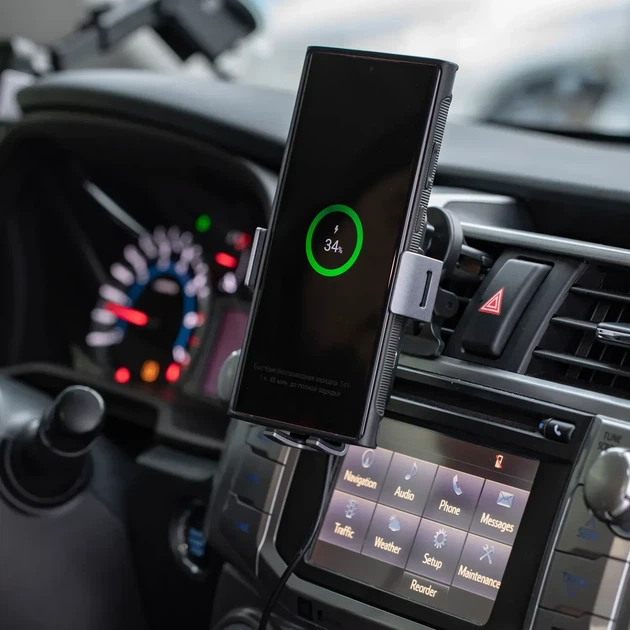 Быстрое Беспроводное Зарядное Устройство в автомобиль для телефонов - Автоматическая Qi зарядка - держатель на 15Вт с Quick Charge 3.0 - TIMSTOOL CW15M-C118Q-BK - изображение 8