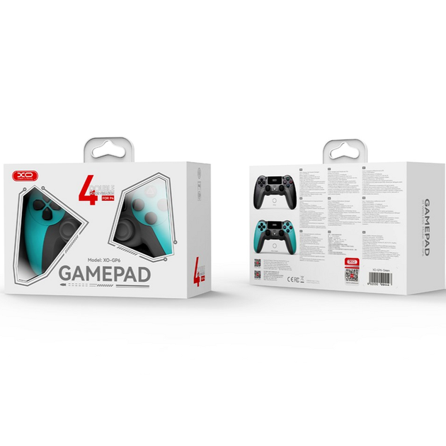 Игровой геймпад Bluetooth проводной поддержка Android ПК Ps4 Ps3 600mAh 160x105x65mm XO GP6 Серый - изображение 2