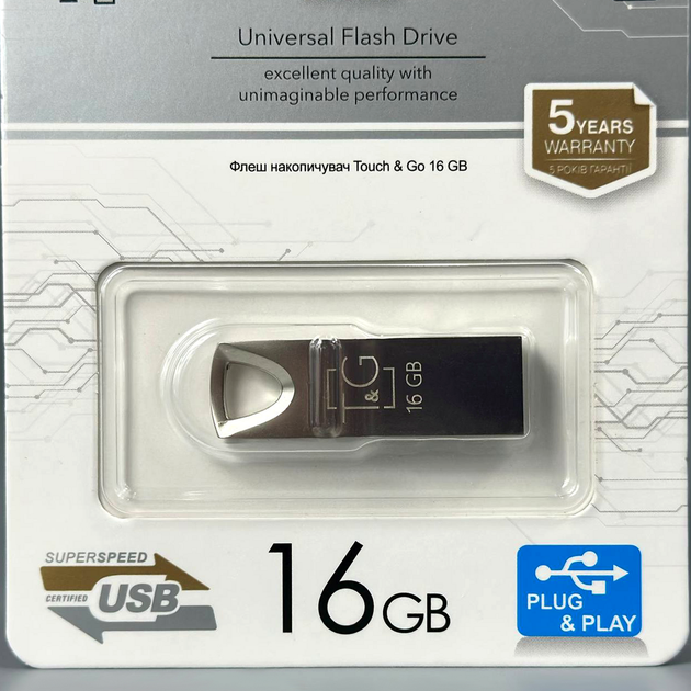 USB флешка 16Гб USB2.0 накопитель информации T&G Metal 117 - изображение 2