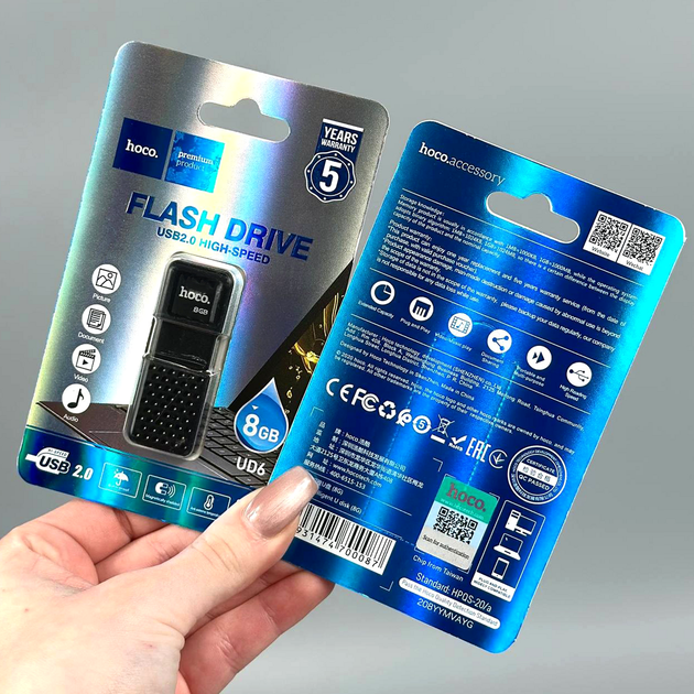 USB флешка 8Gb USB2.0 накопитель информации Hoco UD6 - изображение 3