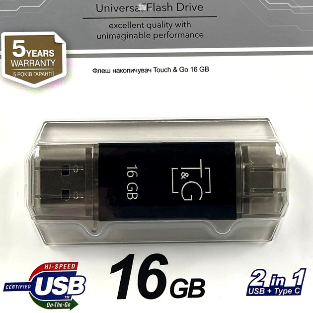 USB флешка 16Гб USB Type-C накопитель T&G Star 009 - изображение 2
