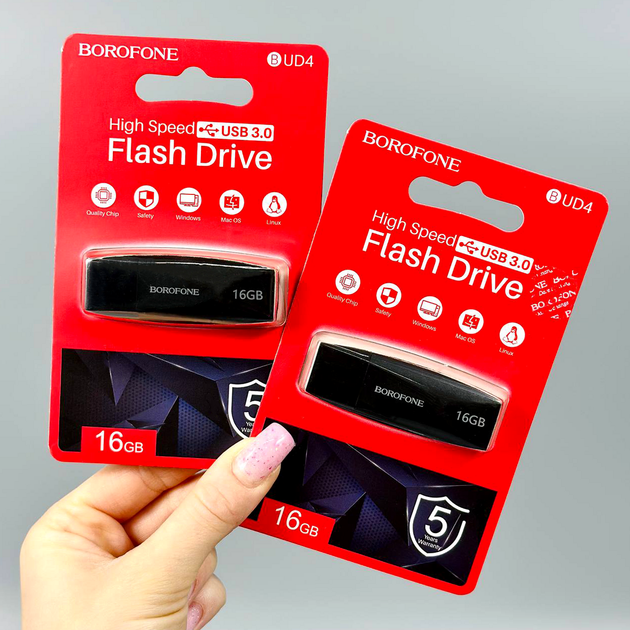 USB флешка 16Gb USB 3.0 скорость Borofone BUD4 - изображение 3