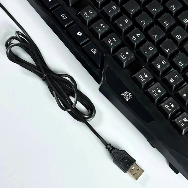 Ігровий комплект клавіатура миша килимок мультимедійні клавіші USB Onikuma TZ3006 чорний - зображення 3