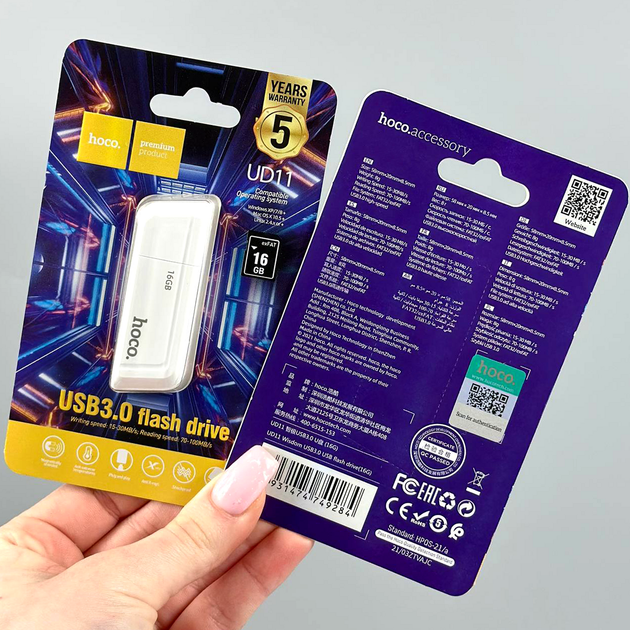 USB флешка 16GB USB 3.0 для хранения данных Hoco UD11 - изображение 3