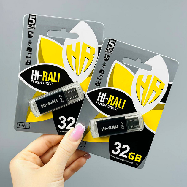 USB флешка 32Gb для хранения информации Hi-Rali Rocket USB2.0 черный - Фото 3 USB флешка 32Gb для хранения информации Hi-Rali Rocket USB2.0 черный - изображение 3