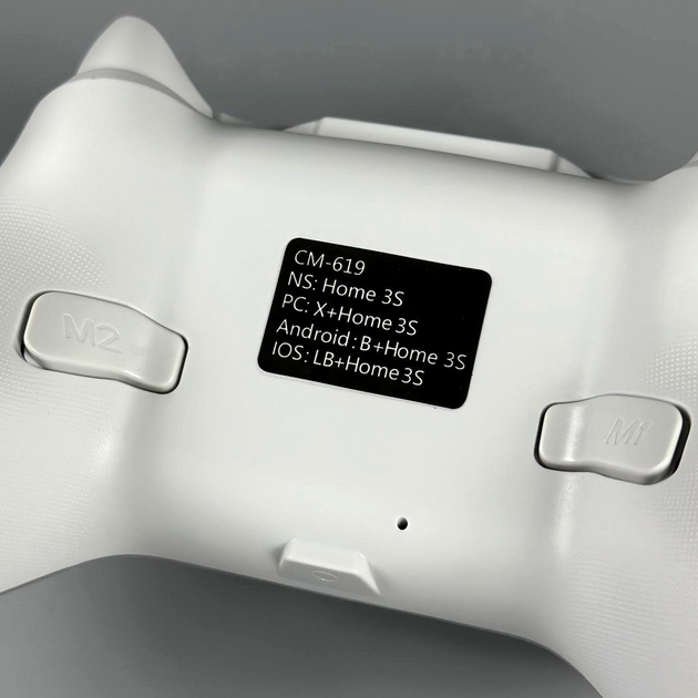 Бездротовий ігровий контролер Bluetooth 600 мА·год для Switch Steam ПК Android iOS CM-619 Білий - зображення 10