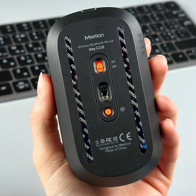 Клавіатура та мишка 2в1 бездротові RGB 2.4G Bluetooth Meetion C210 чорний - зображення 4