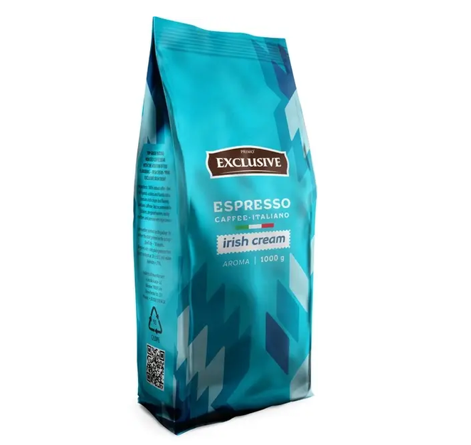 Кофе в зернах Primo Exclusive IRISH CREAM 1 кг средне темной обжарки купаж робуста ароматизированный ирландский крем карамель десертный вкус - Фото 5 Кофе в зернах Primo Exclusive IRISH CREAM 1 кг средне темной обжарки купаж робуста ароматизированный ирландский крем карамель десертный вкус - изображение 5
