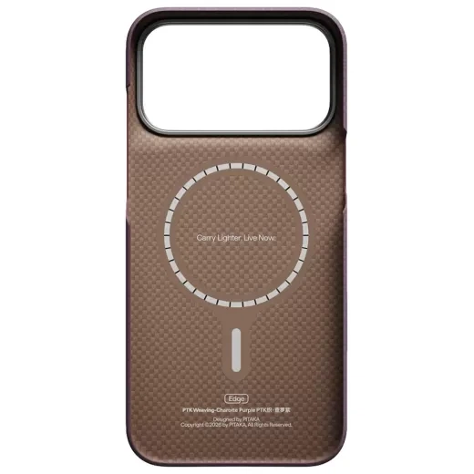 Карбоновый чехол Pitaka Monogram Edge Case PTK Weaving Charoite Purple для iPhone 18 Pro Max | 17 Pro Max (KI1822PM) - изображение 2
