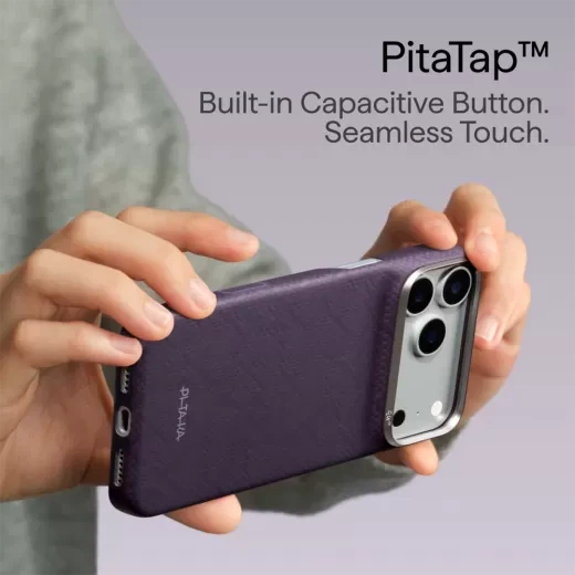 Карбоновый чехол Pitaka Monogram Edge Case PTK Weaving Charoite Purple для iPhone 18 Pro Max | 17 Pro Max (KI1822PM) - изображение 4