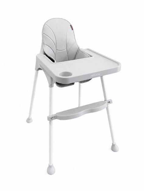 Стільчик для годування дитини 2 в 1 VELANO Basic, Light Grey - зображення 3